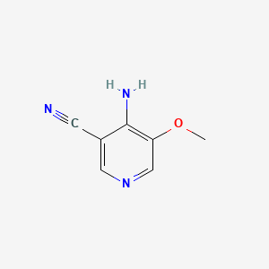 molecular formula C7H7N3O B581309 4-氨基-5-甲氧基烟酰腈 CAS No. 1142192-15-1