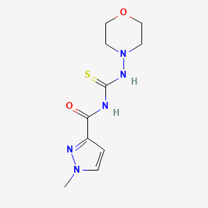 molecular formula C10H15N5O2S B5813101 1-methyl-N-[(4-morpholinylamino)carbonothioyl]-1H-pyrazole-3-carboxamide 