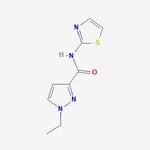 molecular formula C9H10N4OS B5813120 1-ethyl-N-1,3-thiazol-2-yl-1H-pyrazole-3-carboxamide 