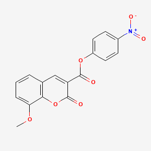 molecular formula C17H11NO7 B5813127 4-nitrophenyl 8-methoxy-2-oxo-2H-chromene-3-carboxylate 