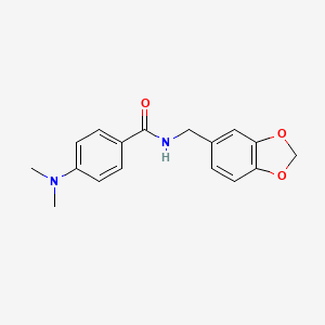 molecular formula C17H18N2O3 B5813134 N-(1,3-benzodioxol-5-ylmethyl)-4-(dimethylamino)benzamide 