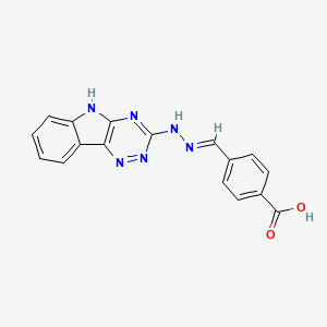 molecular formula C17H12N6O2 B5813139 4-[2-(5H-[1,2,4]triazino[5,6-b]indol-3-yl)carbonohydrazonoyl]benzoic acid 