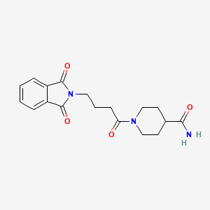 1-[4-(1,3-dioxo-1,3-dihydro-2H-isoindol-2-yl)butanoyl]-4-piperidinecarboxamide