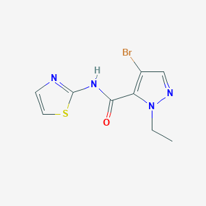 molecular formula C9H9BrN4OS B5813155 4-BROMO-1-ETHYL-N~5~-(1,3-THIAZOL-2-YL)-1H-PYRAZOLE-5-CARBOXAMIDE 