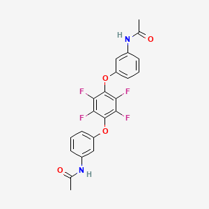 molecular formula C22H16F4N2O4 B5813166 N,N'-[(2,3,5,6-tetrafluoro-1,4-phenylene)bis(oxy-3,1-phenylene)]diacetamide 