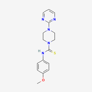 N-(4-methoxyphenyl)-4-(2-pyrimidinyl)-1-piperazinecarbothioamide