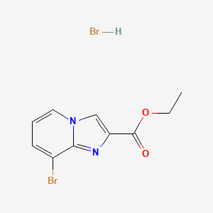 molecular formula C10H10Br2N2O2 B581318 Ethyl 8-bromoimidazo[1,2-a]pyridine-2-carboxylate hydrobromide CAS No. 1332589-53-3