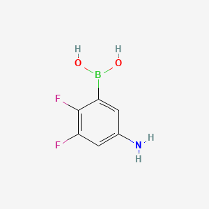 molecular formula C6H6BF2NO2 B581319 (5-Amino-2,3-difluorophenyl)boronic acid CAS No. 1150114-58-1