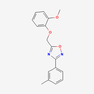 5-[(2-methoxyphenoxy)methyl]-3-(3-methylphenyl)-1,2,4-oxadiazole