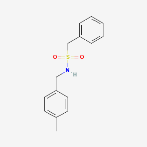 molecular formula C15H17NO2S B5813224 N-(4-methylbenzyl)-1-phenylmethanesulfonamide 