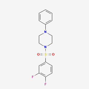 molecular formula C16H16F2N2O2S B5813232 1-[(3,4-difluorophenyl)sulfonyl]-4-phenylpiperazine 