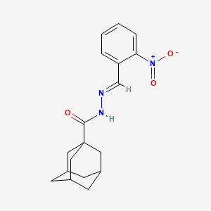 molecular formula C18H21N3O3 B5813244 N'-[(E)-(2-NITROPHENYL)METHYLIDENE]ADAMANTANE-1-CARBOHYDRAZIDE 