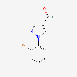 molecular formula C10H7BrN2O B581325 1-(2-Bromophenyl)pyrazole-4-carbaldehyde CAS No. 1153042-50-2