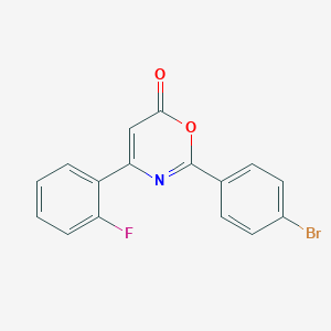 molecular formula C16H9BrFNO2 B5813268 2-(4-bromophenyl)-4-(2-fluorophenyl)-6H-1,3-oxazin-6-one 