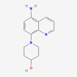 molecular formula C14H17N3O B581327 1-(5-氨基喹啉-8-基)哌啶-4-醇 CAS No. 1154632-96-8