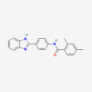 molecular formula C22H19N3O B5813288 N-[4-(1H-benzimidazol-2-yl)phenyl]-2,4-dimethylbenzamide 