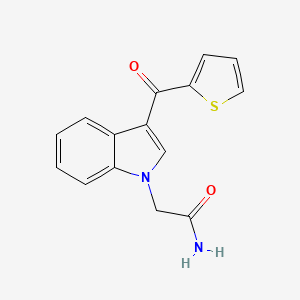 molecular formula C15H12N2O2S B5813315 2-[3-(2-thienylcarbonyl)-1H-indol-1-yl]acetamide 