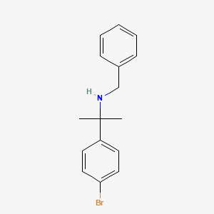 molecular formula C16H18BrN B581332 N-benzyl-2-(4-bromophenyl)propan-2-amine CAS No. 1157506-55-2