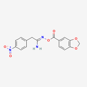 N'-[(1,3-benzodioxol-5-ylcarbonyl)oxy]-2-(4-nitrophenyl)ethanimidamide