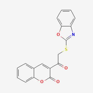 3-[(1,3-benzoxazol-2-ylthio)acetyl]-2H-chromen-2-one