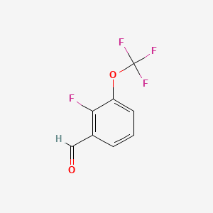 molecular formula C8H4F4O2 B581336 2-氟-3-(三氟甲氧基)苯甲醛 CAS No. 1159512-58-9