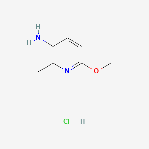 molecular formula C7H11ClN2O B581337 3-Amino-6-methoxy-2-picoline hydrochloride CAS No. 1159811-56-9