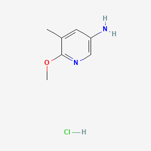 molecular formula C7H11ClN2O B581338 6-Methoxy-5-methylpyridin-3-amine hydrochloride CAS No. 1159811-59-2