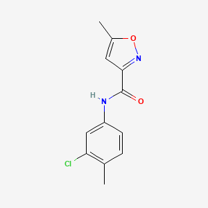 molecular formula C12H11ClN2O2 B5813388 N-(3-chloro-4-methylphenyl)-5-methyl-3-isoxazolecarboxamide 