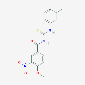 molecular formula C16H15N3O4S B5813396 4-methoxy-N-{[(3-methylphenyl)amino]carbonothioyl}-3-nitrobenzamide 