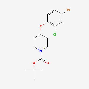 molecular formula C16H21BrClNO3 B581342 1-N-Boc-4-(4-Bromo-2-chlorophenoxy)piperidine CAS No. 1159825-39-4