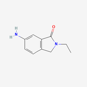 molecular formula C10H12N2O B581343 6-Amino-2-ethyl-2,3-dihydro-1H-isoindol-1-one CAS No. 1234616-17-1