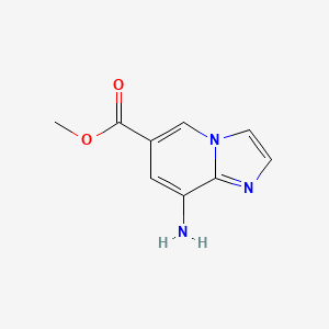 molecular formula C9H9N3O2 B581344 Methyl 8-aminoimidazo[1,2-a]pyridine-6-carboxylate CAS No. 1160994-94-4