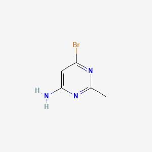 molecular formula C5H6BrN3 B581345 4-氨基-6-溴-2-甲基嘧啶 CAS No. 1161763-15-0
