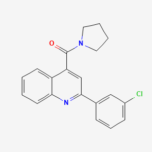 2-(3-chlorophenyl)-4-(1-pyrrolidinylcarbonyl)quinoline