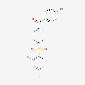 molecular formula C19H21BrN2O3S B5813467 1-(4-bromobenzoyl)-4-[(2,4-dimethylphenyl)sulfonyl]piperazine 