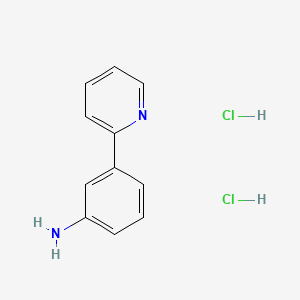 molecular formula C11H12Cl2N2 B581348 3-(Pyridin-2-yl)aniline dihydrochloride CAS No. 1170936-92-1