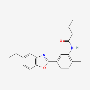 N-[5-(5-ethyl-1,3-benzoxazol-2-yl)-2-methylphenyl]-3-methylbutanamide