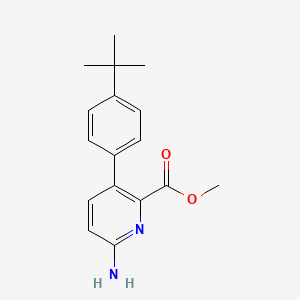 molecular formula C17H20N2O2 B581349 6-氨基-3-(4-(叔丁基)苯基)吡啶甲酸甲酯 CAS No. 1280786-65-3