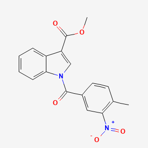 molecular formula C18H14N2O5 B5813490 methyl 1-(4-methyl-3-nitrobenzoyl)-1H-indole-3-carboxylate CAS No. 6020-93-5