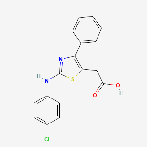 {2-[(4-chlorophenyl)amino]-4-phenyl-1,3-thiazol-5-yl}acetic acid