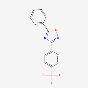 molecular formula C15H9F3N2O B5813502 5-phenyl-3-[4-(trifluoromethyl)phenyl]-1,2,4-oxadiazole 