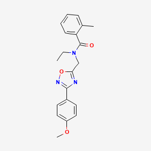 molecular formula C20H21N3O3 B5813511 N-ethyl-N-{[3-(4-methoxyphenyl)-1,2,4-oxadiazol-5-yl]methyl}-2-methylbenzamide 