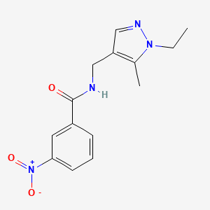 N-[(1-ethyl-5-methyl-1H-pyrazol-4-yl)methyl]-3-nitrobenzamide