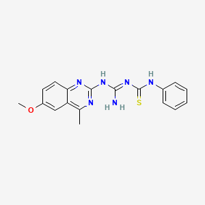 N-{imino[(6-methoxy-4-methyl-2-quinazolinyl)amino]methyl}-N'-phenylthiourea