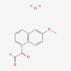 molecular formula C13H12O4 B581355 6-甲氧基萘甘醛水合物 CAS No. 1172293-10-5