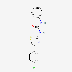 molecular formula C16H12ClN3OS B5813558 N-[4-(4-chlorophenyl)-1,3-thiazol-2-yl]-N'-phenylurea CAS No. 121829-02-5