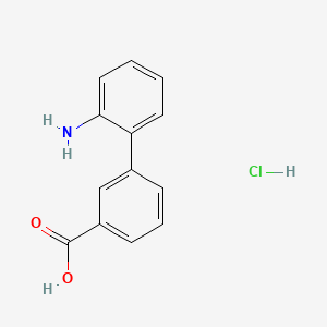 molecular formula C13H12ClNO2 B581356 2'-氨基-[1,1'-联苯]-3-羧酸盐酸盐 CAS No. 1172351-47-1