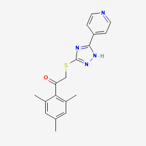 1-mesityl-2-{[5-(4-pyridinyl)-4H-1,2,4-triazol-3-yl]thio}ethanone