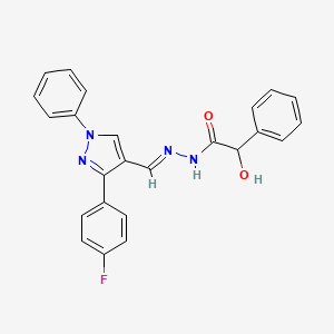 N'-{[3-(4-fluorophenyl)-1-phenyl-1H-pyrazol-4-yl]methylene}-2-hydroxy-2-phenylacetohydrazide