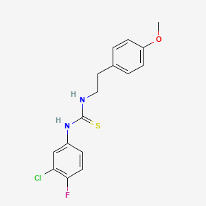 N-(3-chloro-4-fluorophenyl)-N'-[2-(4-methoxyphenyl)ethyl]thiourea